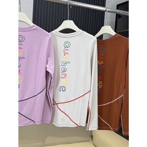 高品 户外山系情侣哈苏分割明线印花休闲长袖T恤男女 A1351-P58，男装T恤，星座1505