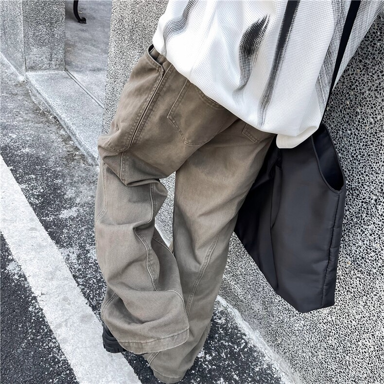 DN817-P55新款宽松休闲裤男韩版潮流百搭裤子夏季薄款阔腿拖地裤,男装休闲裤,星座603-2