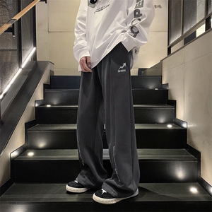 美式街头hiphop休闲裤男复古拖地运动长裤拉链阔腿卫裤H3021-p35图片