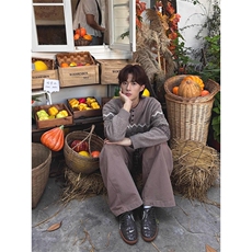 重磅秋冬装北极绒套头毛衣美式复古休闲慵懒风提花工艺针织衫外套，男装针织衫/毛衣，电商A486