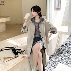 现货2B081-3282-P190-K288高级感通勤中长款风衣秋装新款，女装风衣，2B081