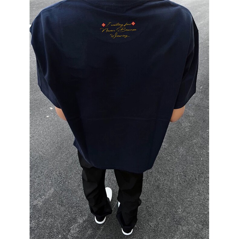 网图有货潮牌民族图腾锁链刺绣短袖t恤A478-印花P25刺绣P35,男装T恤,星座1505