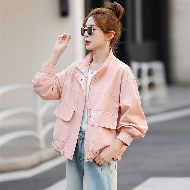 水洗棉外套女短外套，女装短外套，芙芮