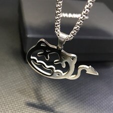 G1835欧美恶魔吊坠个性项链创意男士钛钢吊坠T恤链毛衣链配饰，项链，星座510A-2