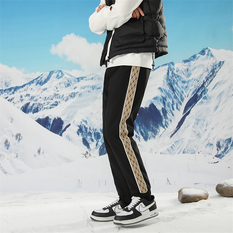 秋冬款男女鹅绒休闲裤男女同款保暖加厚束脚长裤613B-K929-P75，男装休闲裤，星座613B