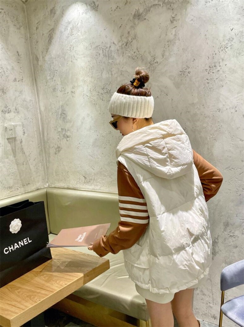 时尚连帽羽绒马甲，女装马甲，cicicoco