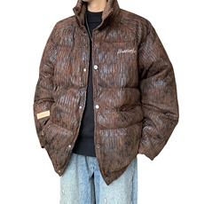 现货立领褶皱复古做旧面料设计棉衣保暖棉服男225-2-Y211-P155，男装棉衣，星座225-2