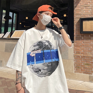 港风 夏季短袖t恤男 星球印花体恤 B239-T1001-P25图片
