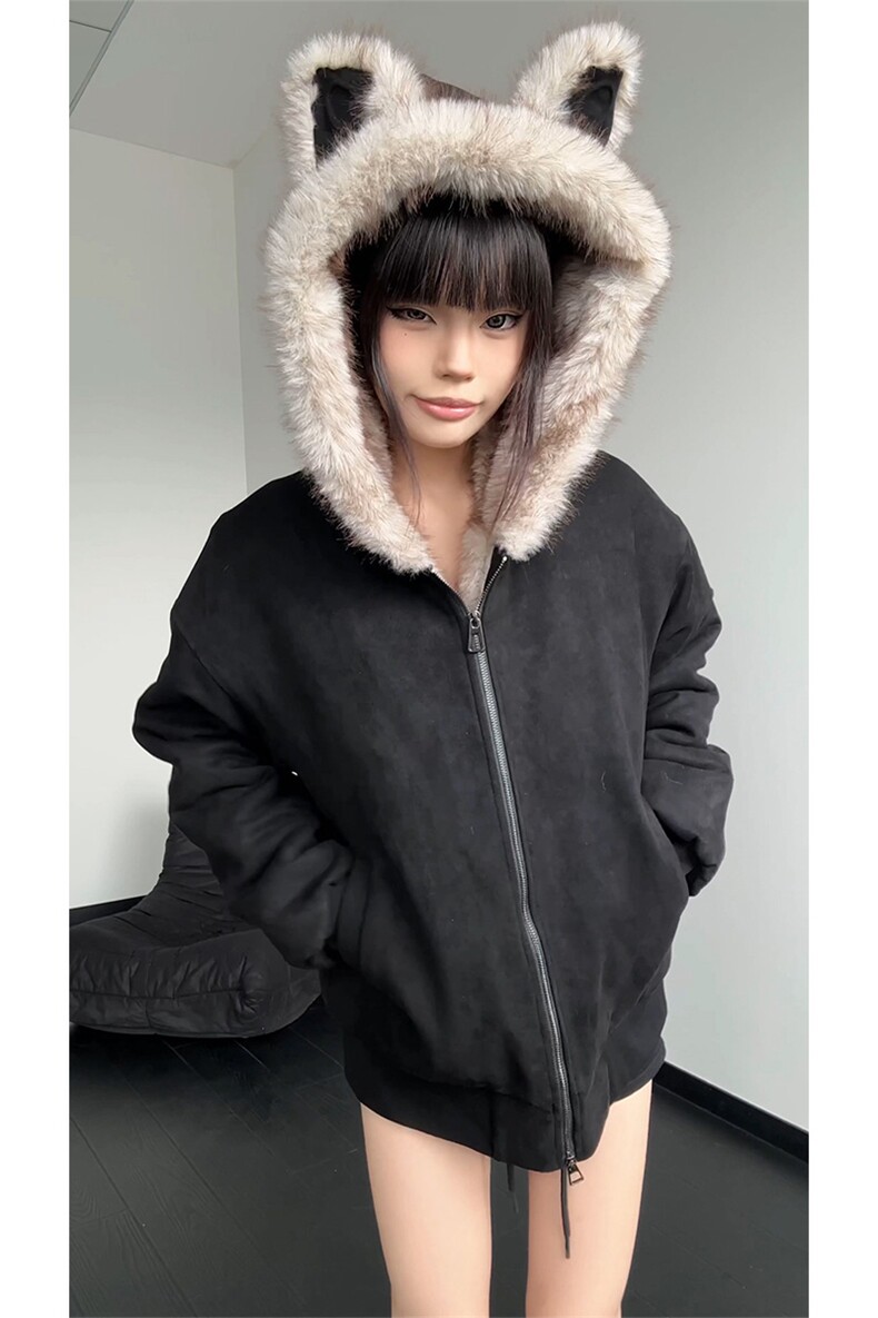 加厚毛领夹克座山雕棉服冬季短款棉猫耳上衣5D4092-TP100178,男装夹克,电商A102