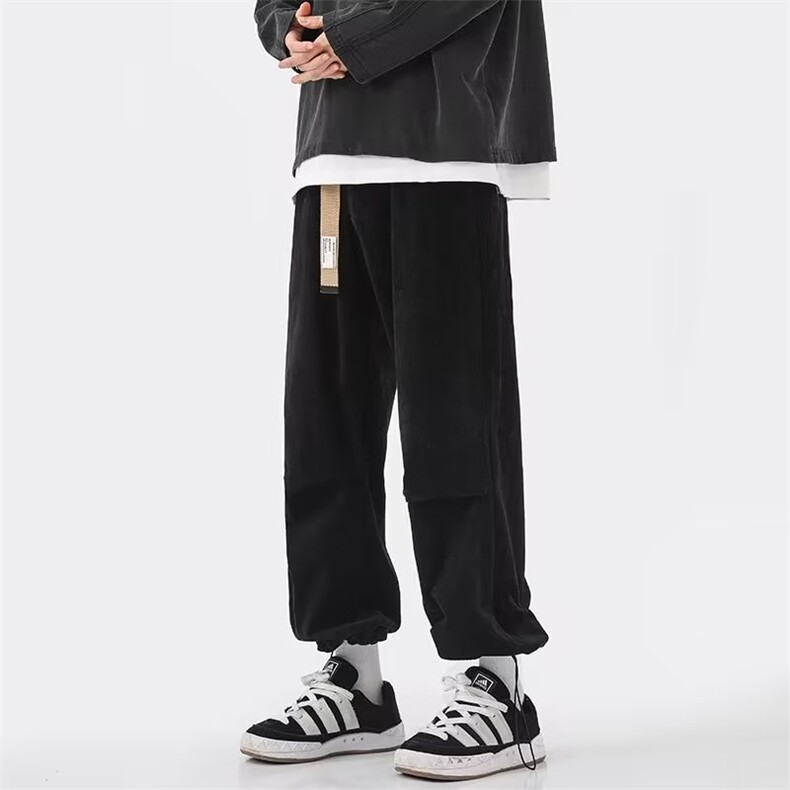 美式vibe风坠感灯芯绒裤子男春秋高街直筒阔腿休闲裤潮AK920-p42,男装休闲裤,星座1008-1