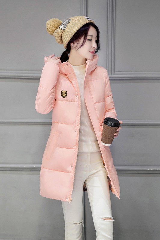 棉衣/棉服纯色连帽拉链加厚中长款长袖修身2020年秋季,女装棉衣/棉服,奕阳依阁