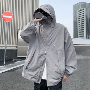 港风大码复古山系户外薄款男女连帽防晒服 XZ213-JKFS01-P55控78图片