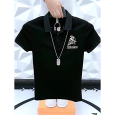 M615-P35短袖T恤男士新款polo衫韩版修身刺绣字母时尚半袖，男装Polo衫，星座617A-1（原B318A）