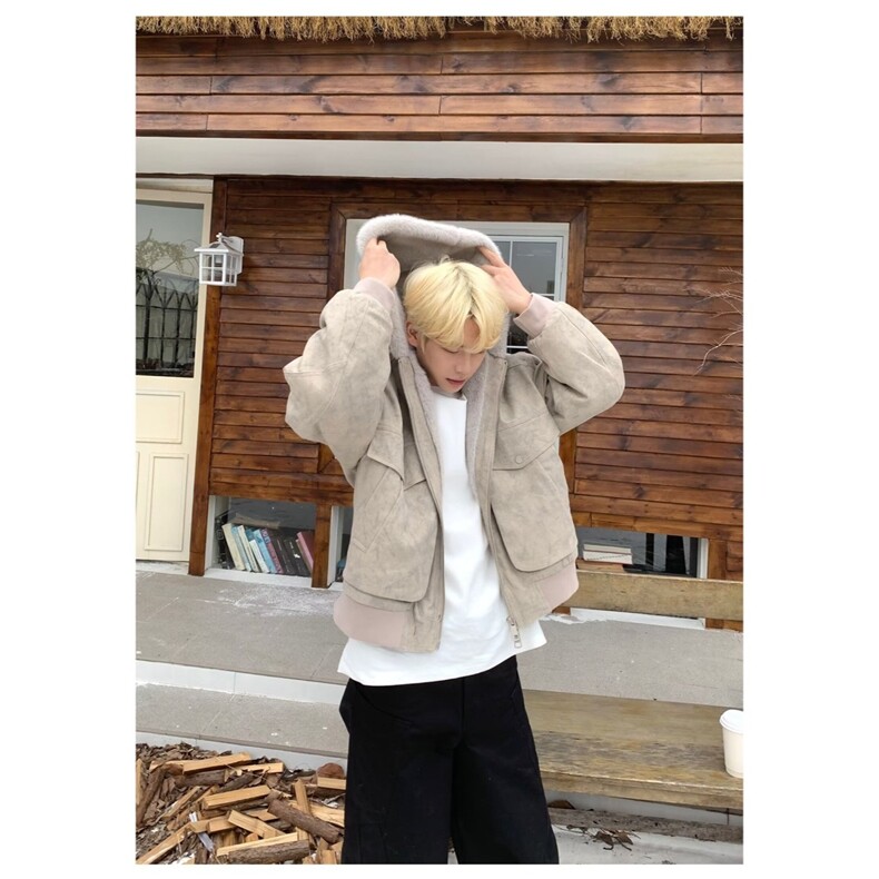 网图大理石座山雕连帽棉服毛绒棉衣外套夹克A025-ZY18184-P108,男装夹克,电商A025