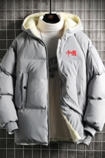 MY16276-P100加厚加绒连帽衣男大码服男面包服男网格挂拍，男装棉衣，电商A040A