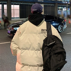 港风秋冬新款保暖立领宽松棉服外套男MY62039特批65控99，男装棉衣，电商A268A