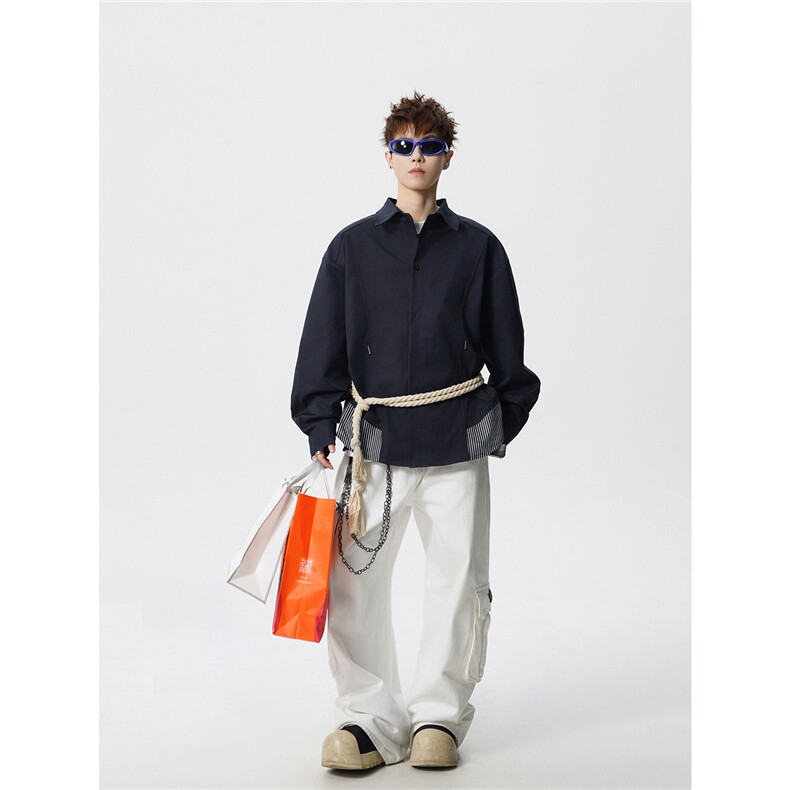 春款CS71094-P40特大码立体工装衬衫夹克建议零78,男装夹克,电商D232