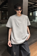 垫肩缉明线设计简单时尚百百搭潮T恤A071-T73-P40，男装T恤，电商A071