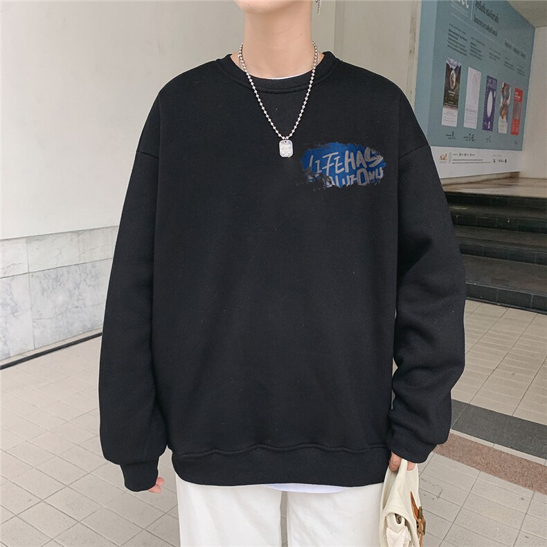 港风中性情侣大码休闲运动套头卫衣男外套WY7261P30,男装卫衣,星座227-7
