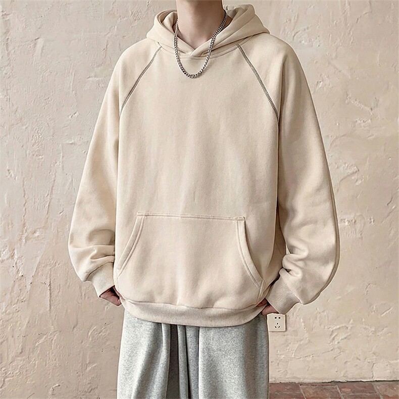 改华棉拼接走线连帽卫衣【现货】C403A-T89-特P45,男装卫衣,电商C403A