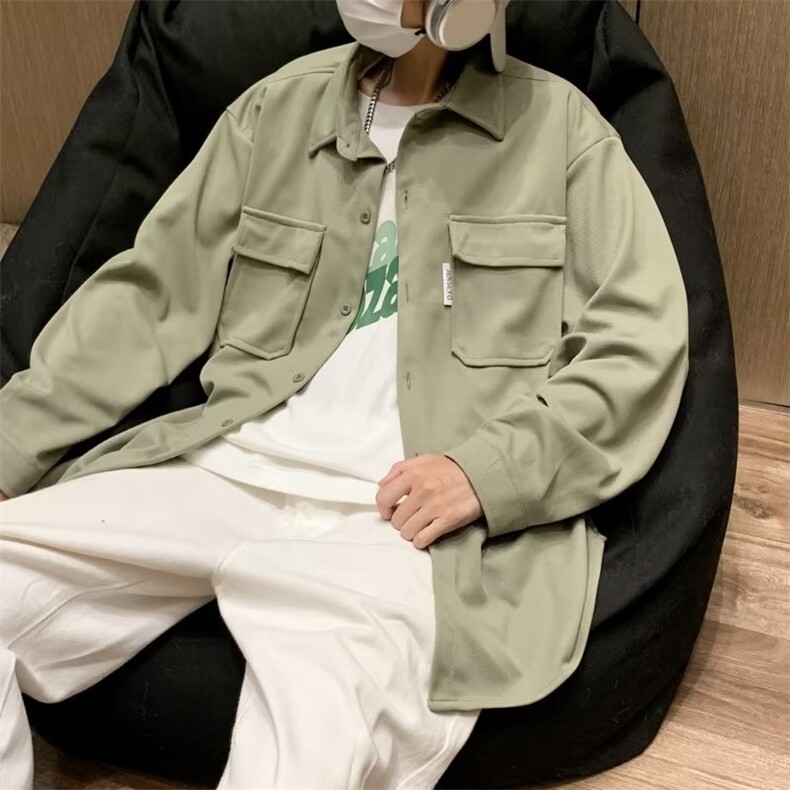 新款潮流男工装口袋衬衫 FC033 P40图片