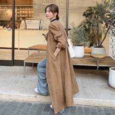 现货长款极简呢大衣P195K278-7708-2，女装风衣，2C210