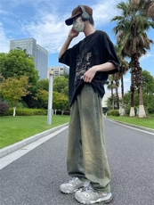 青春流行ins男直筒水洗牛仔裤N6043P40，男装牛仔裤，星座1116-2