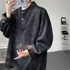 WY10175特P42现货春季新款螺纹拼接高质量连帽大码卫衣上衣男，男装卫衣，电商A059