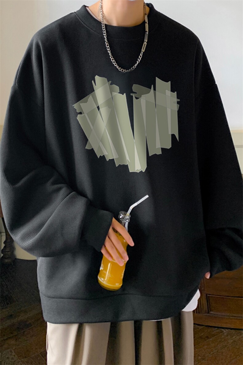 wassuphappy华夫格卫衣套装男春秋季潮牌重磅运动两件套一套搭配,男装卫衣,电商B367