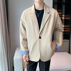 禁欲系英伦雅痞风西服男设计感dk制服痞帅休闲西装A7P55，男装西服，星座1116-2
