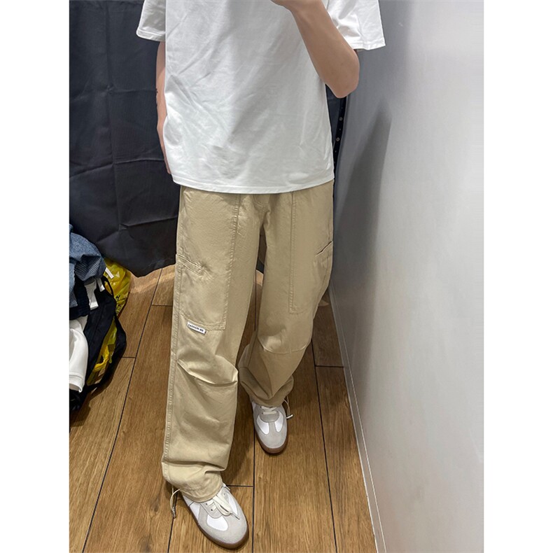 01高街款美式工装裤宽松直筒痞帅伞兵裤春夏XZ211-1-K2429-P55,男装工装外套,星座211-1