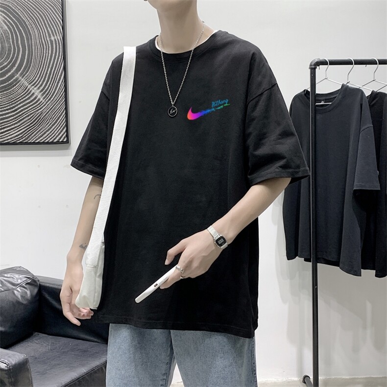 T2227P25港风室内男士t恤短袖ins潮牌潮流夏季薄款上衣服港风宽松,男装T恤,星座510A-1