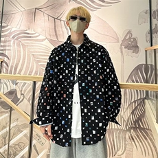 破洞衬衫男韩版潮流帅气百搭2026夏季新款ins宽松外套CY167-P78，男装衬衫，星座412