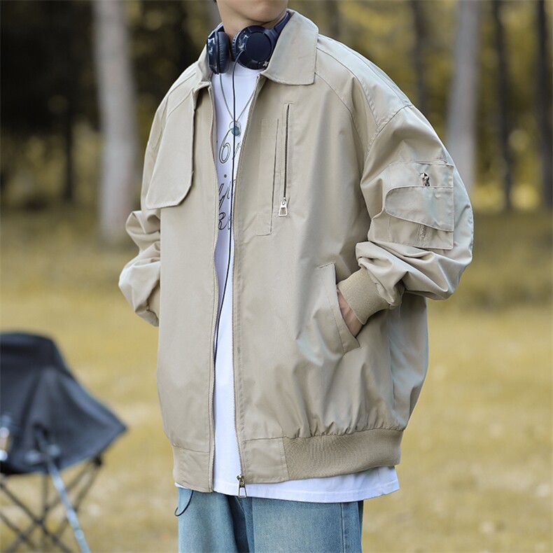 Wt8216-P60日系复古潮流防水夹克棒球服图片