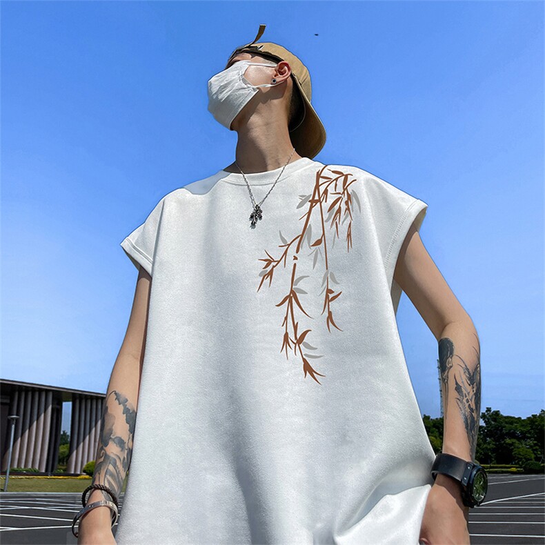 量大优供视频得物直播品220克夏季麂皮绒背心无袖T恤BJ188,男装T恤,电商A486