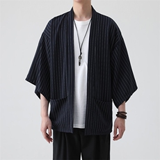 风夏季披风男女情侣宽松日系冰丝防晒服条纹风衣xz815-808p35，男装防晒衣，星座815（原A203）