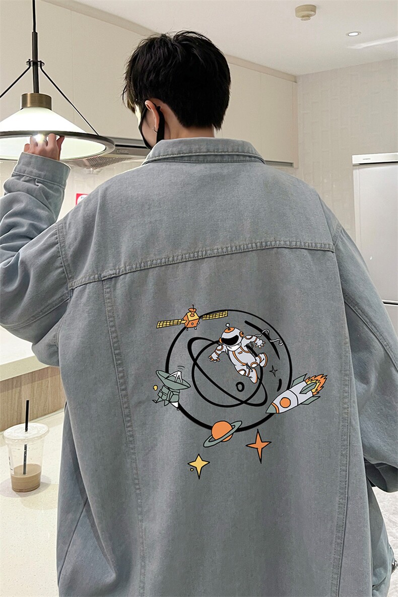 牛仔夹克男大码牛仔外套男茄克NJ77142-P60加绒款-P75,男装夹克,电商A040