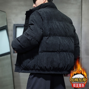 风 立领灯芯绒棉衣男加厚潮盘扣棉衣 xz815-503p145图片