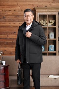 大货主推新款可拆卸帽中老年羽绒服外套男士加厚爸爸装羽绒服大衣图片