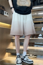 现货供视频~渐变色短裤情侣宽松直筒运动五分裤A456特P30，男装牛仔裤，电商A309