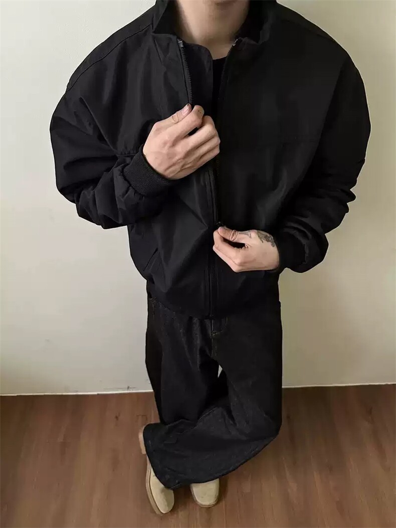 JK02-特P38-尺码M-3XL-三防廓形结构设计宽松短宽飞行员休闲夹克,男装夹克,星座1811B