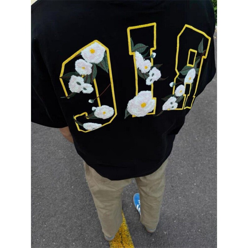 夏季凉感毛巾刺绣字母美式宽松潮流圆领短袖T恤男ZX470-P35,男装T恤,星座313A(原308A-2)