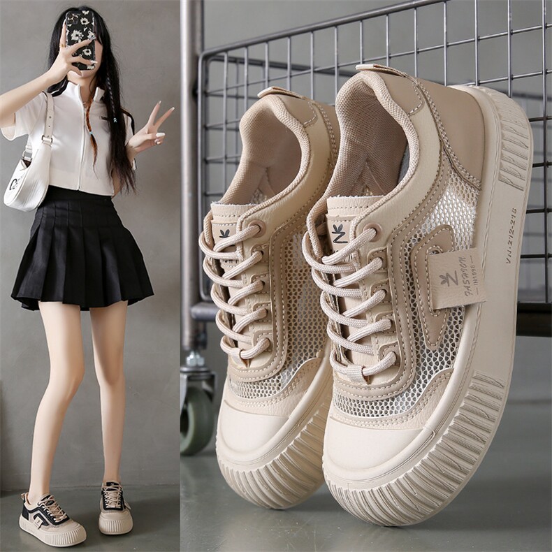2024小白鞋子女夏季新款韩版ins学生休闲女鞋透气百搭网鞋，女鞋休闲鞋，星座1407-3