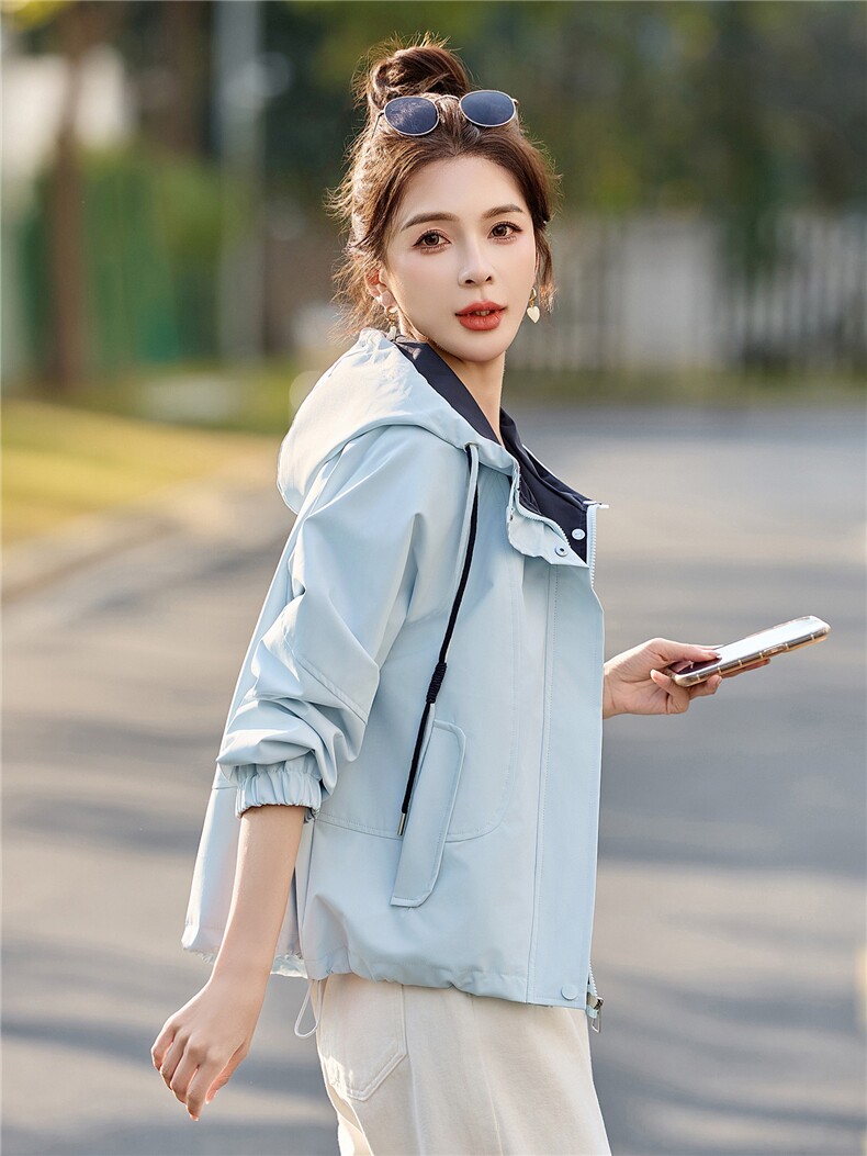 现货！现货！2026年春秋新款时尚减龄休闲风短款外套女,女装短外套,以桐