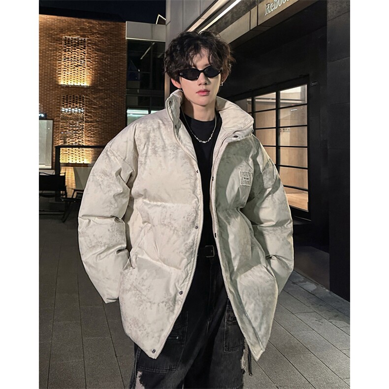 W8212P120控168冬季新款扎染花边刺绣休闲棉服羽绒棉上衣棉衣,男装棉衣,电商B205