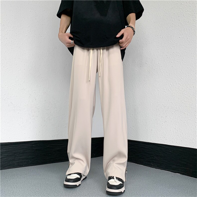 宽松直筒裤男士春季休闲拖地长裤夏季新款潮流西装裤男K04502-P38,男装休闲裤,星座308B-1