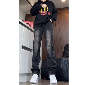 秋季美式高街hiphop重工业水洗工装牛仔裤货号K691P60,男装牛仔裤,电商A063