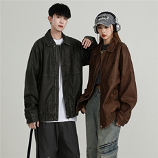 PU皮复古做旧水洗机车服情侣夹克上衣P036/P188，男装夹克，星座202-3