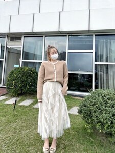 重工设计款开衫小毛衣图片