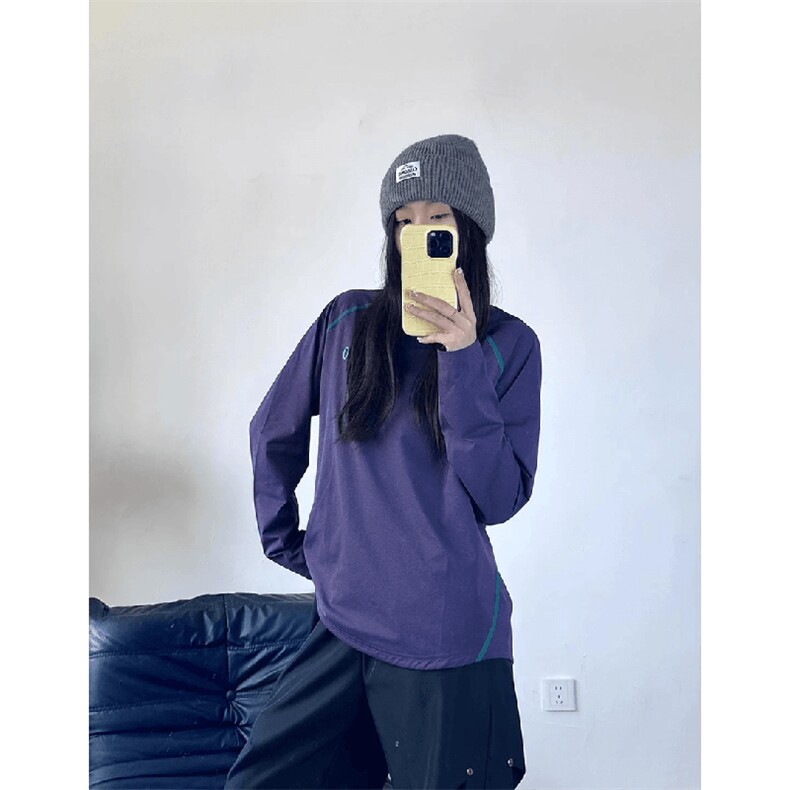 美式高街解构工艺速干长袖T恤男女款防晒罩衫户外运动潮牌骑行服,男装防晒衣,电商A443